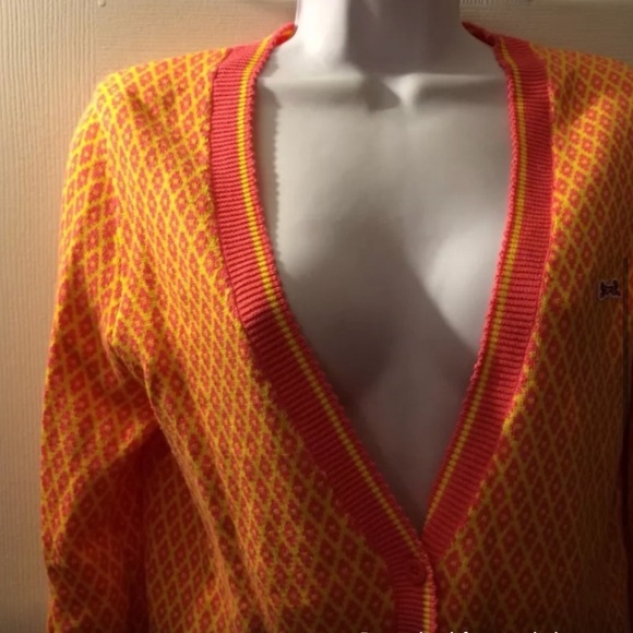 Le Tigre Pink and Yellow Cardigan Size Small - Picture 5 of 7